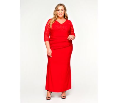 Красивые красное длинное платье для полных купить в москве дешево