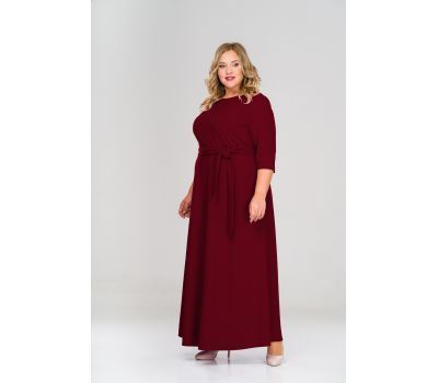 Красивые бордовое платье для полных купить в москве дешево