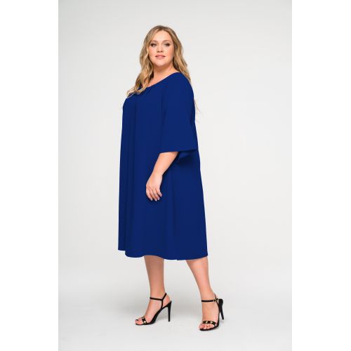 Купить красивые синие платья для полных женщин по цене 3 703 р. Дешево .