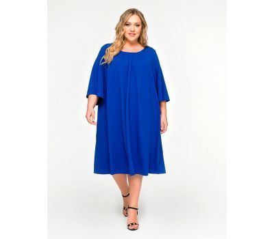 Красивые синие нарядные платья для полных женщин купить в москве дешево