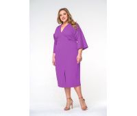 фиолетовые платье на корпоратив для полных женщин