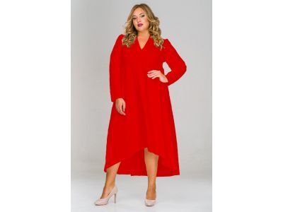 красивое красное платье для полной женщины