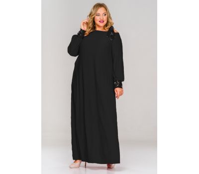 Красивые черное платье большого размера купить в москве дешево
