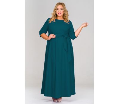 Красивые зеленое платье в пол большого размера купить в москве дешево
