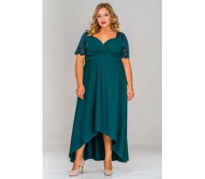 Красивые зеленое платье в пол для полных купить в москве дешево