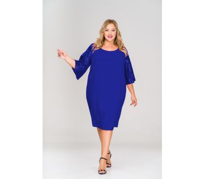 Красивые синее коктейльное платье большой размер купить в москве дешево