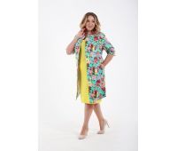 пальто летнее хлопковое для полных с ярким принтом пальто летнее хлопковое для полных с ярким принтом