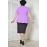 Красивые блуза с баской больших размеров фиолетовая купить в москве дешево