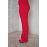 Красивые брюки прямые для полных из крепа красные купить в москве дешево