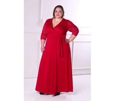 Красивые красное платье на полную фигуру купить в москве дешево