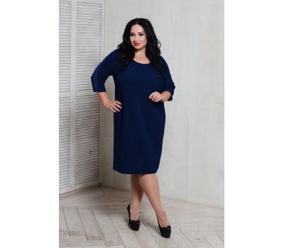 Красивые темно синее кружевное платье большого размера купить в москве дешево