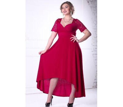 Красивые красное платье для полных купить в москве дешево